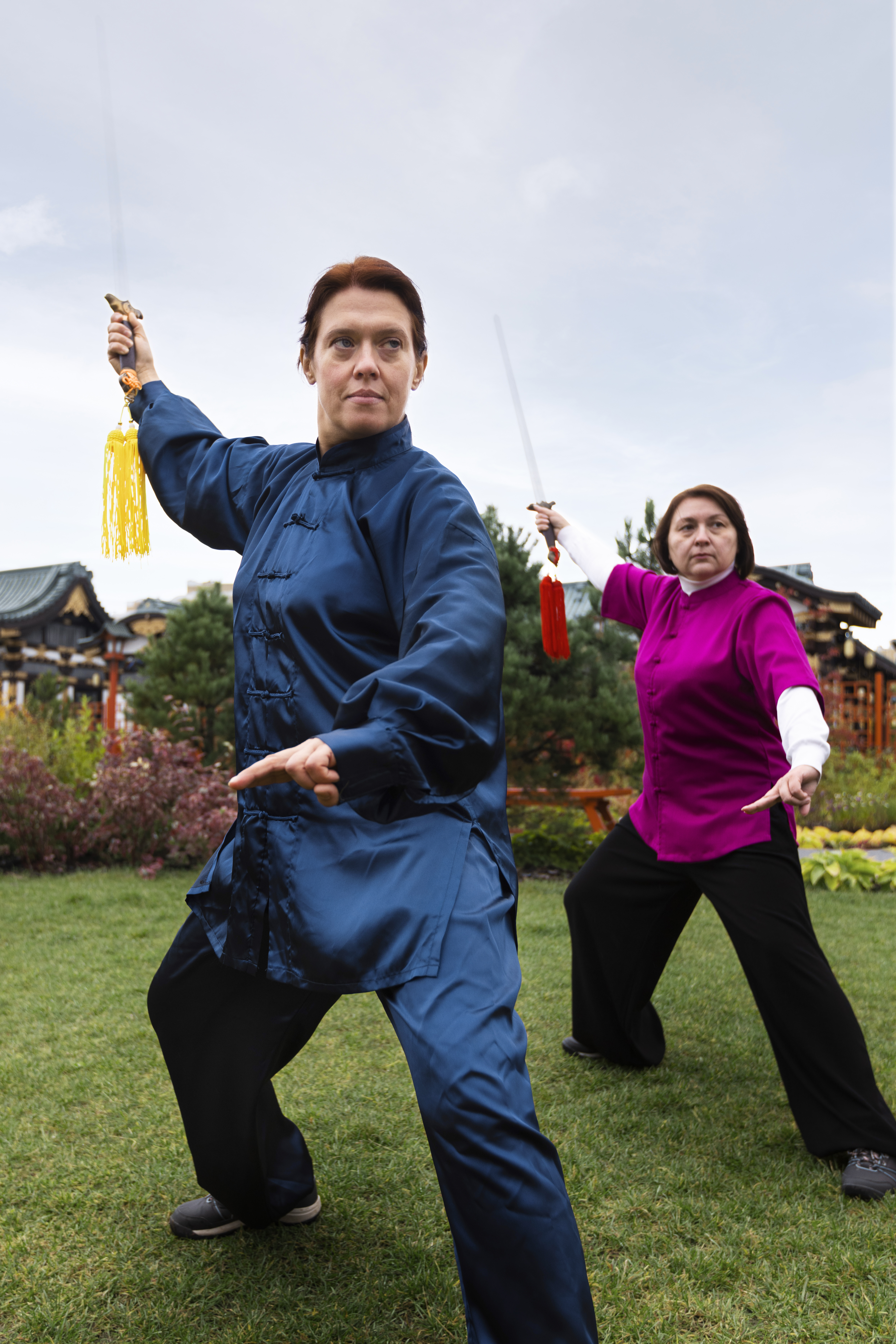 Tai Chi -harjoitus puistossa